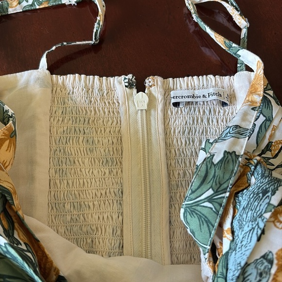 Abercrombie & Fitch Emerson Cotton Blend Yellow and Green Midi Sundress Size M - Picture 12 of 12